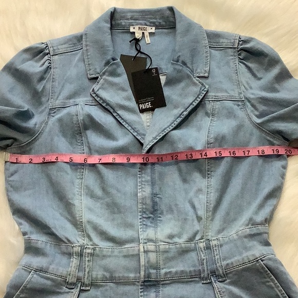 PAIGE Puff Sleeve Chambray Romper - Picture 15 of 16